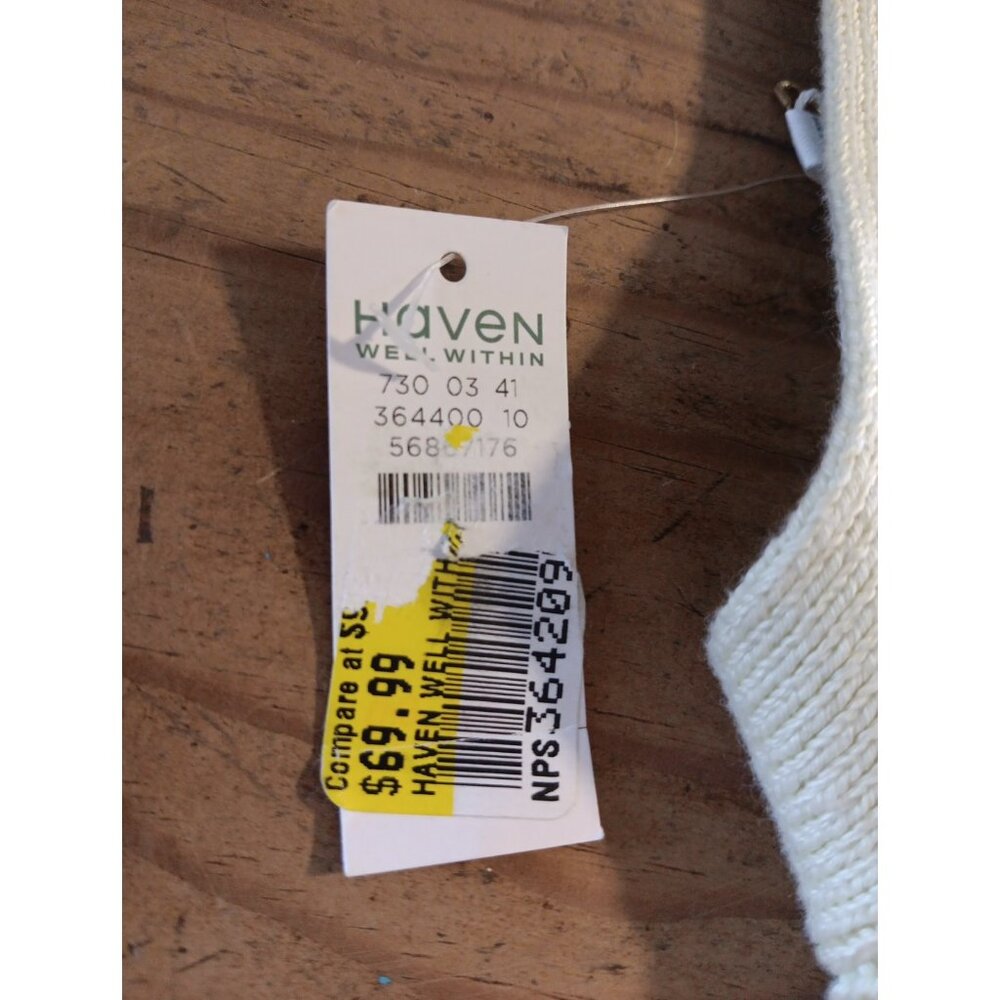 Haven Well Within Cardigan Women S Yellow 100% Organic Cotton Sweater Button NWT - Picture 7 of 7